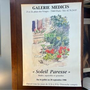 Vintage French Chantal Delanoe Art Print /Poster 19 x 27 Unframed Original